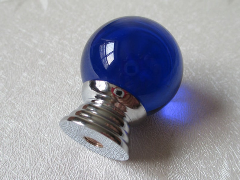 Blue Glass Dresser Knob Knobs Crystal Knob Drawer Knobs Pulls Etsy