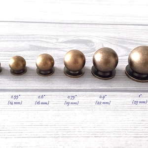 Brass Knob Unlaquered MCM Knob Black Gold Brass Mini Knob Tiny Small Cabinet Knobs Dresser Pull Drawer Pulls Antique Bronze Lynns Hardware Antique Bronze