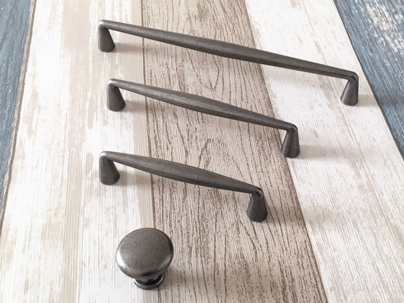 3.75 5 7.5 Antique Pewter Handle Pull Etsy