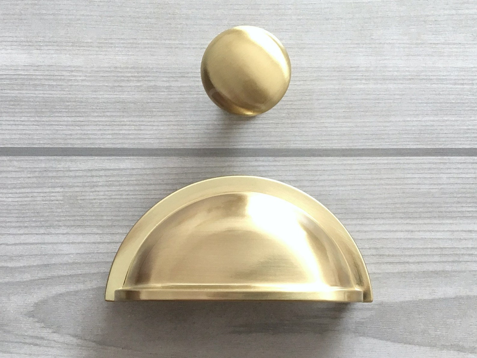 3 Gold Cup Pull Drawer Pulls Handle Dresser Pulls Knobs Etsy UK