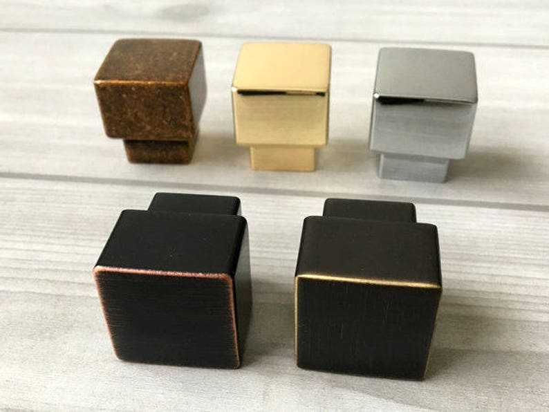 Square Knob Drawer Pull Dresser Knobs Kitchen Door Etsy