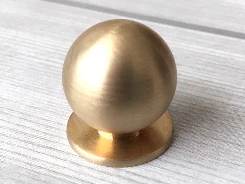 Brass Knob Unlaquered MCM Knob Black Gold Brass Mini Knob Tiny Small Cabinet Knobs Dresser Pull Drawer Pulls Antique Bronze Lynns Hardware image 7