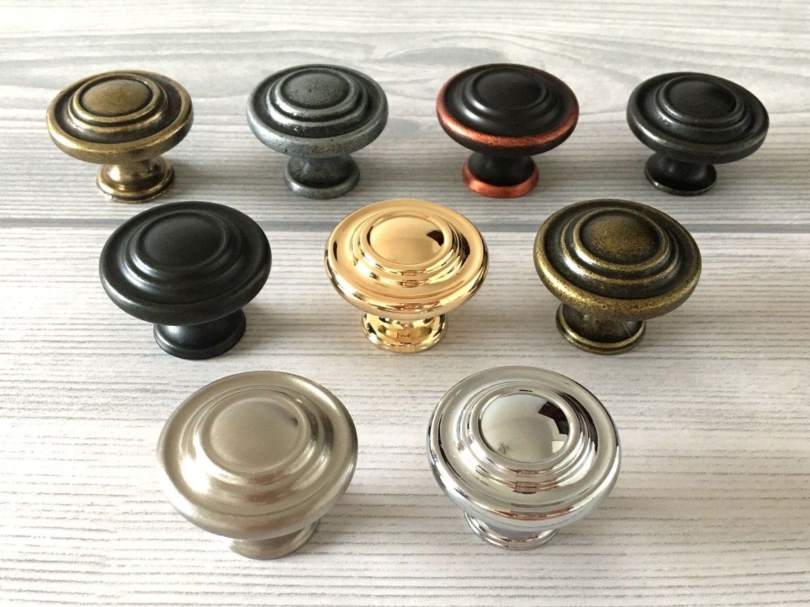 Knob Gold Silver Antique Black Silver Bronze Nickel Dresser Etsy