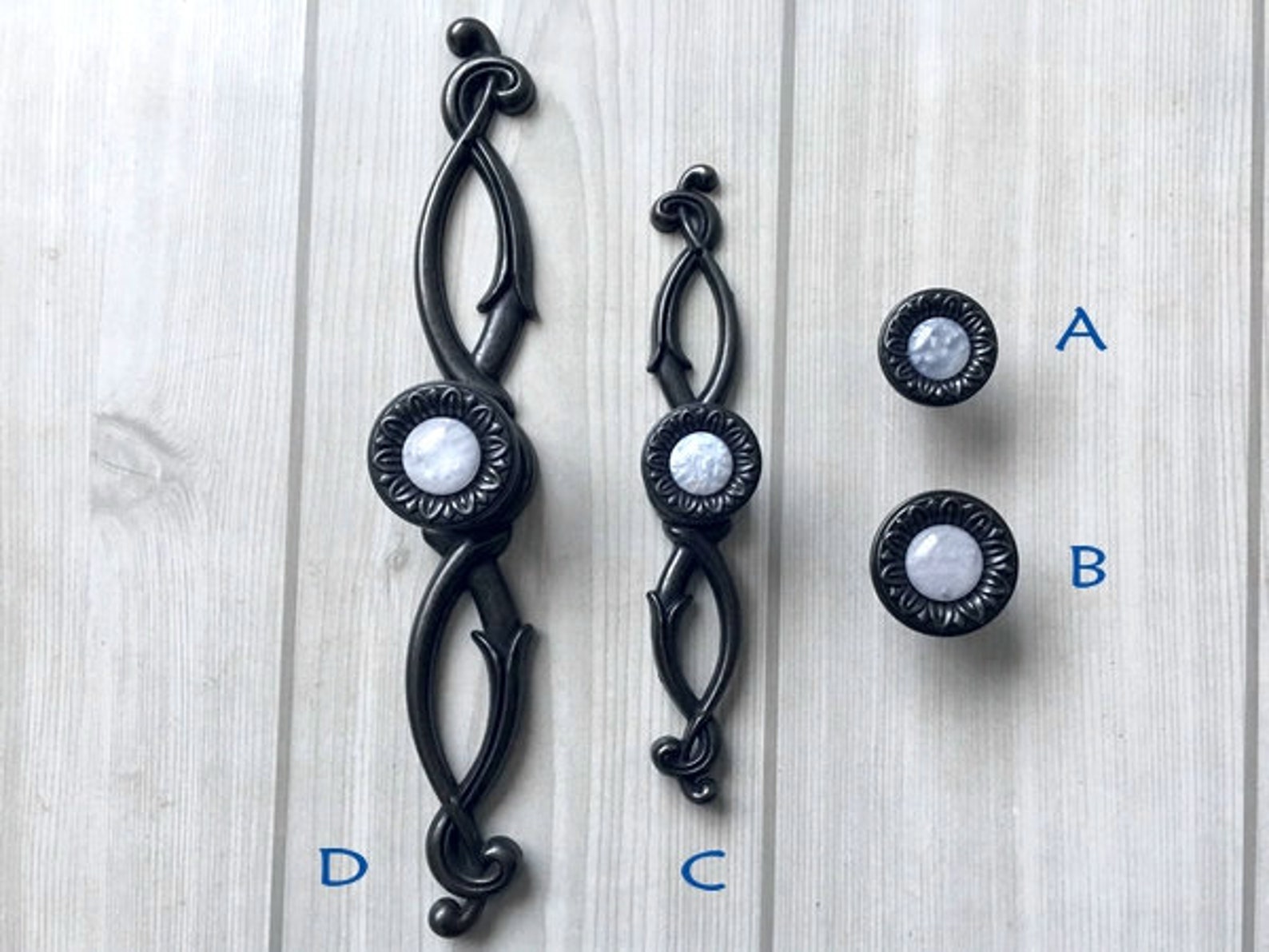 Gem Look Antique Black Knobs Dresser Knob Drawer Knobs Pulls Etsy