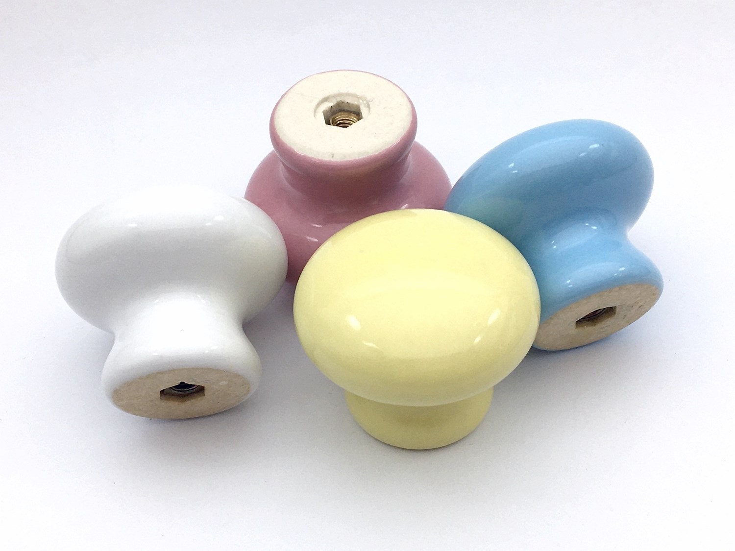 Colorful Knob Drawer Knobs Kids Dresser Knob Blue White Yellow Etsy