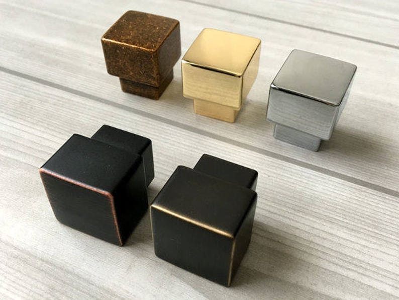 Square Knob Drawer Pull Dresser Knobs Kitchen Door Etsy