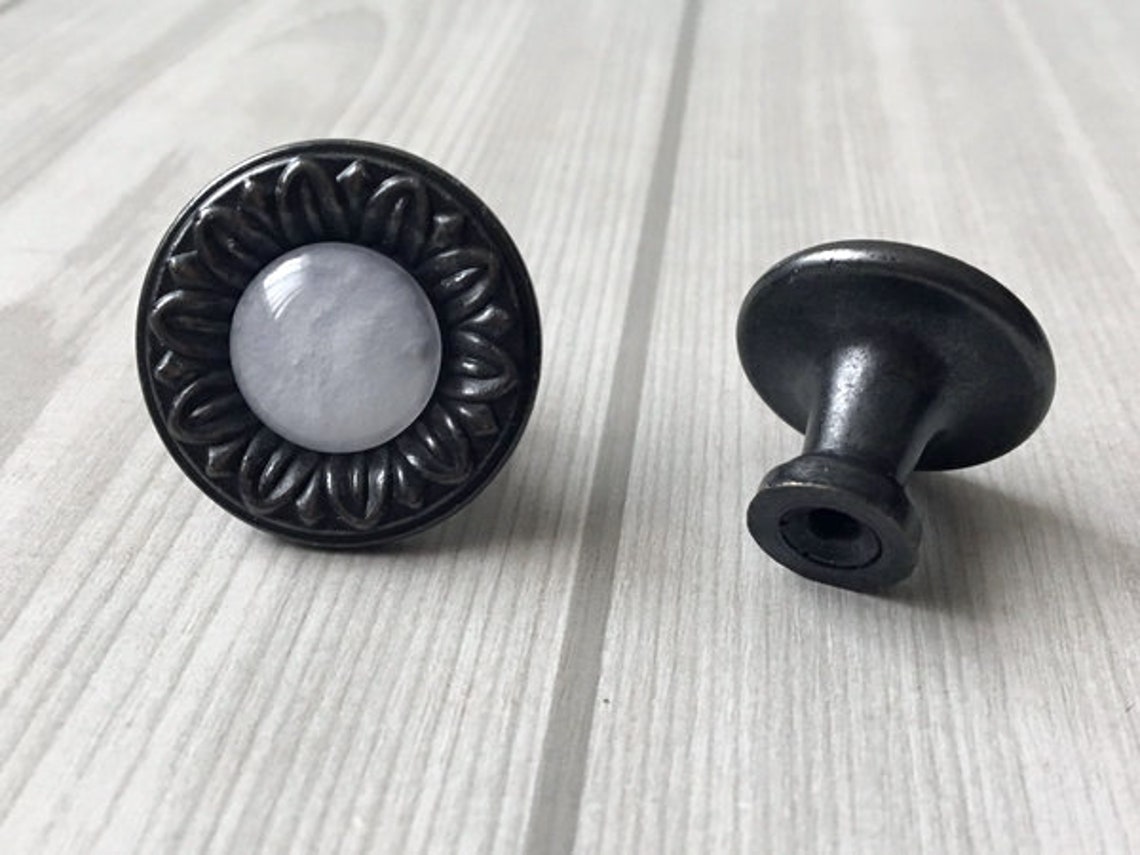 Gem Look Antique Black Knobs Dresser Knob Drawer Knobs Pulls Etsy