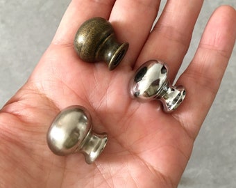 0.7" Dia Small Knob Antique Bronze Ball Knob Polished Chrome knobs Nickel Steel Silver Cabinet Knob Drawer Pulls Dresser Pull Lynns Hardware