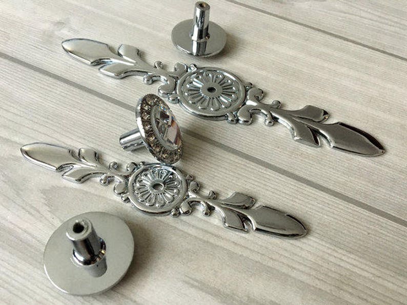 Glass Dresser Knobs / Crystal Drawer Knobs Pulls Handles ...