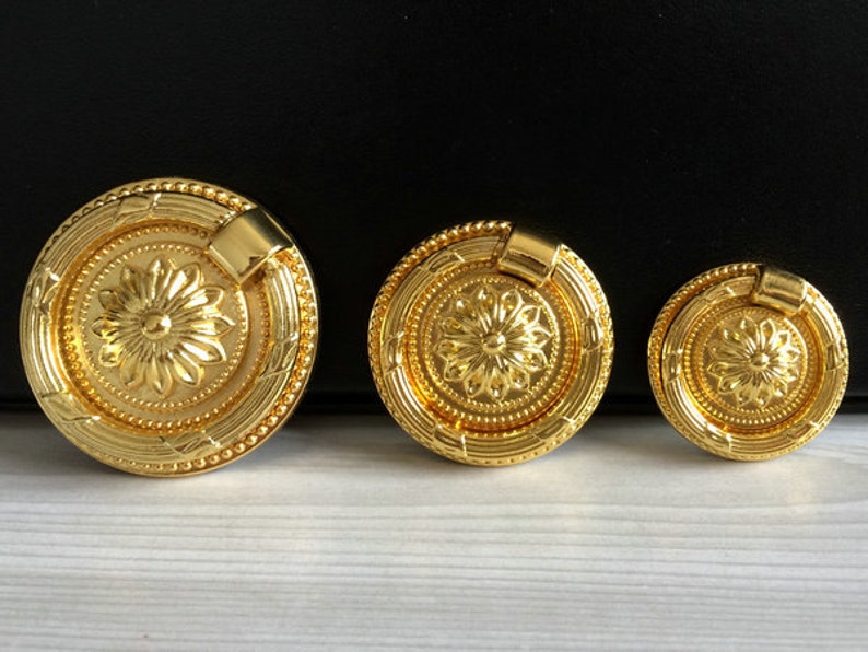 Vintage Style Dresser Pull Drop Ring Drawer Knobs Pulls Handle Etsy
