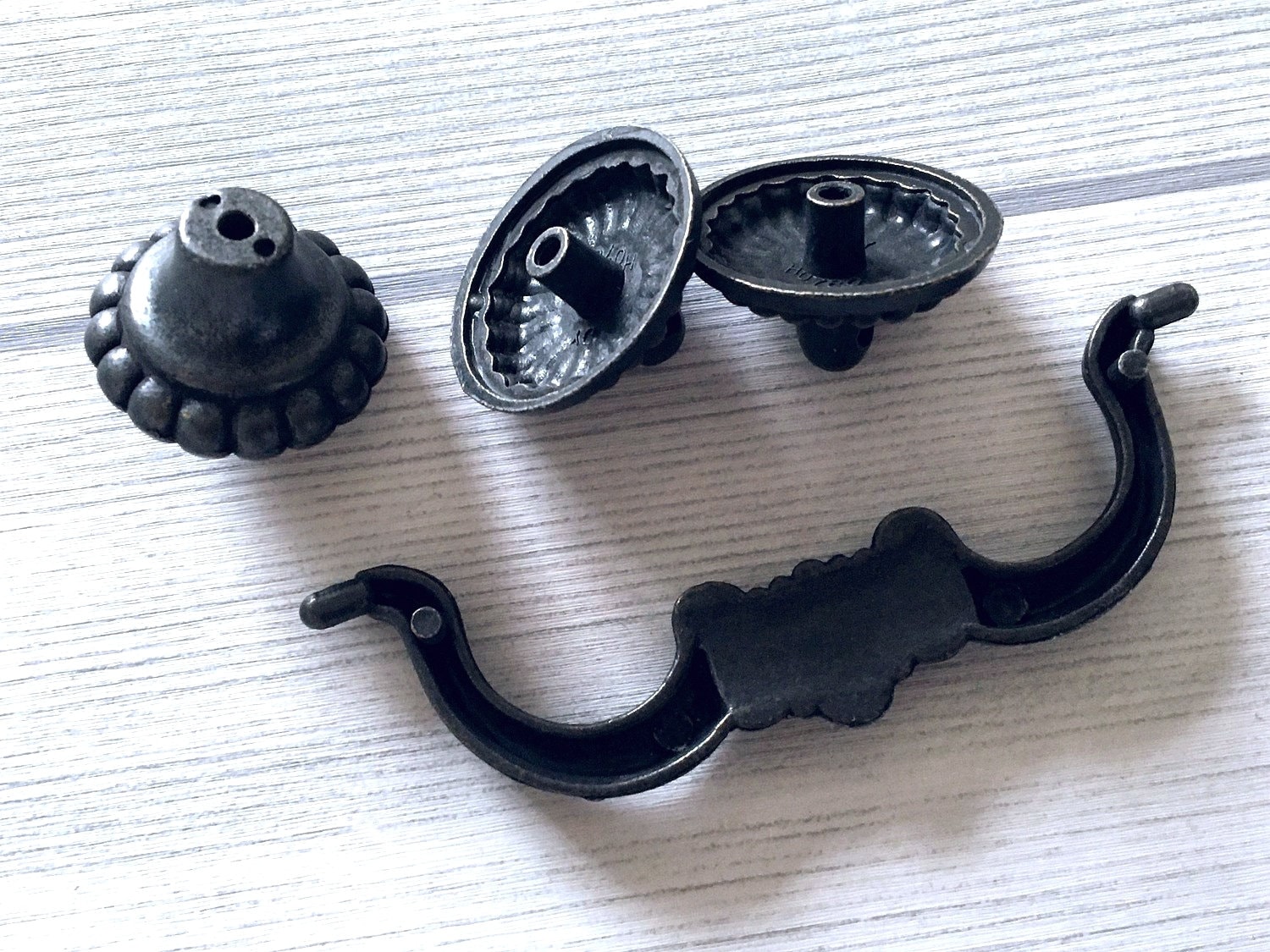 3.75 CC Antique Black Drop Bail Drawer Pulls Handles Etsy