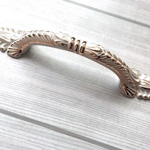 3.75 5 Shabby Chic Drawer Pull Handles Dresser Pulls Handles Creamy White Gold Lynns Hardware Kitchen Cabinet Door Handle Pull 96 128 mm image 7