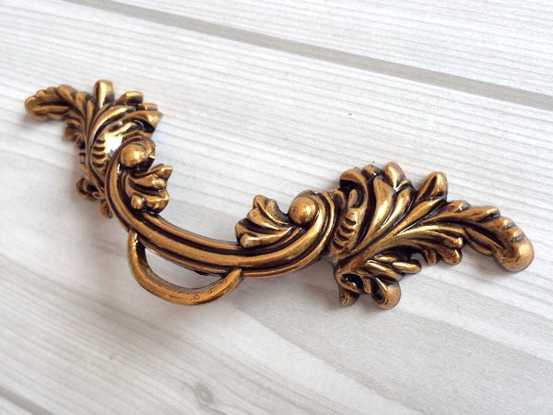 2 1/2 Drawer Pull Dresser Pulls Handles Antique Gold Etsy