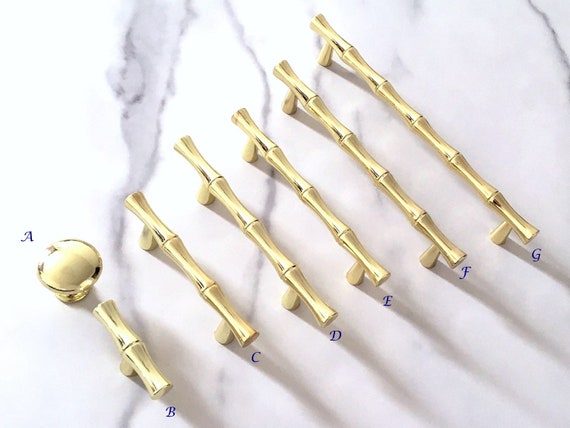 2.5 3 3.75 5 6.25 Polished Gold Bamboo Cabinet Handles Pulls Drawer Pull  Dresser Handle Cabinet Knobs Lynns Hardware 64 76 96 128 160 -  Canada