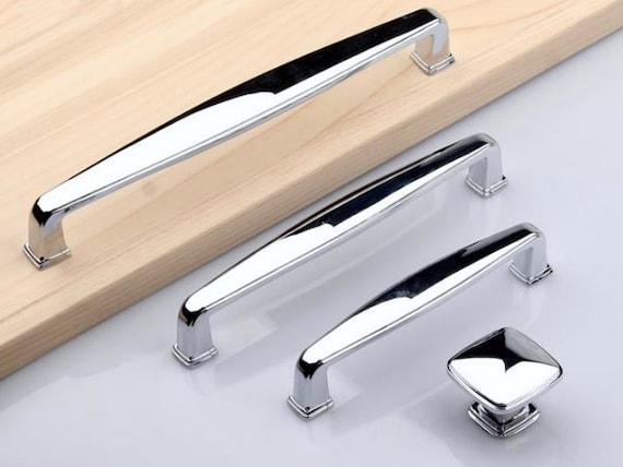 3.75 5 6.3 Cupboard Handles Pulls Bright Chrome Dresser Pull Handles Drawer Knobs Pulls Handles Cabinet Knob Handle Modern Knobs Pulls