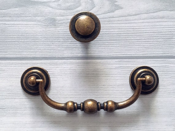 3.5 4.25 Drawer Pull Drop Bail Swing Dresser Pulls Handles Knob Antique  Bronze Cabinet Handle Knobs Vintage Style 3 1/2 4 1/4 90 108 MM -   Canada