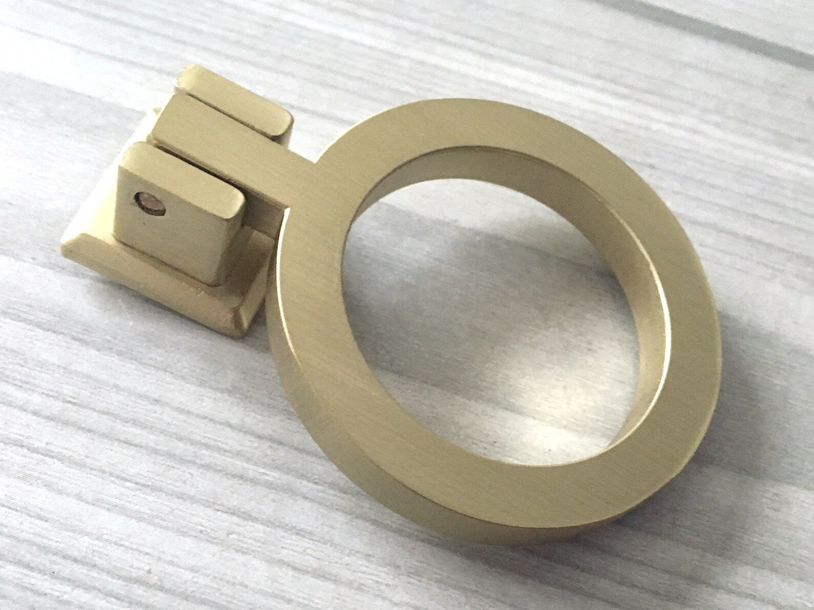 Drop Ring Pull Door Knob Pulls Handle Brushed Brass Etsy