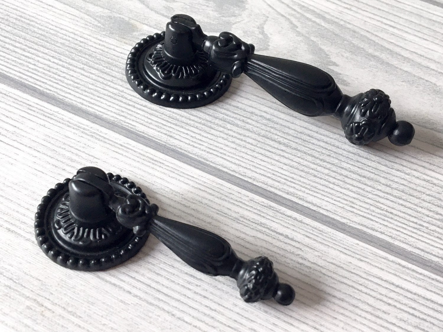 Black Drop Pull Drawer Knob Pull Handles Dresser Pulls Handle Etsy