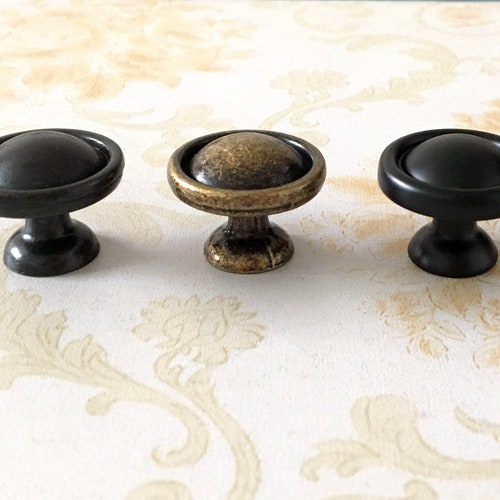 Antique Bronze Knobs Door Knob Dresser Drawer Knobs Etsy