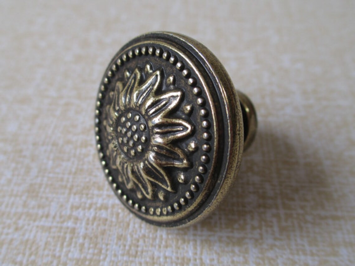 Dresser Knobs Drawer Knobs Pulls Handle Sunflower Antique Etsy