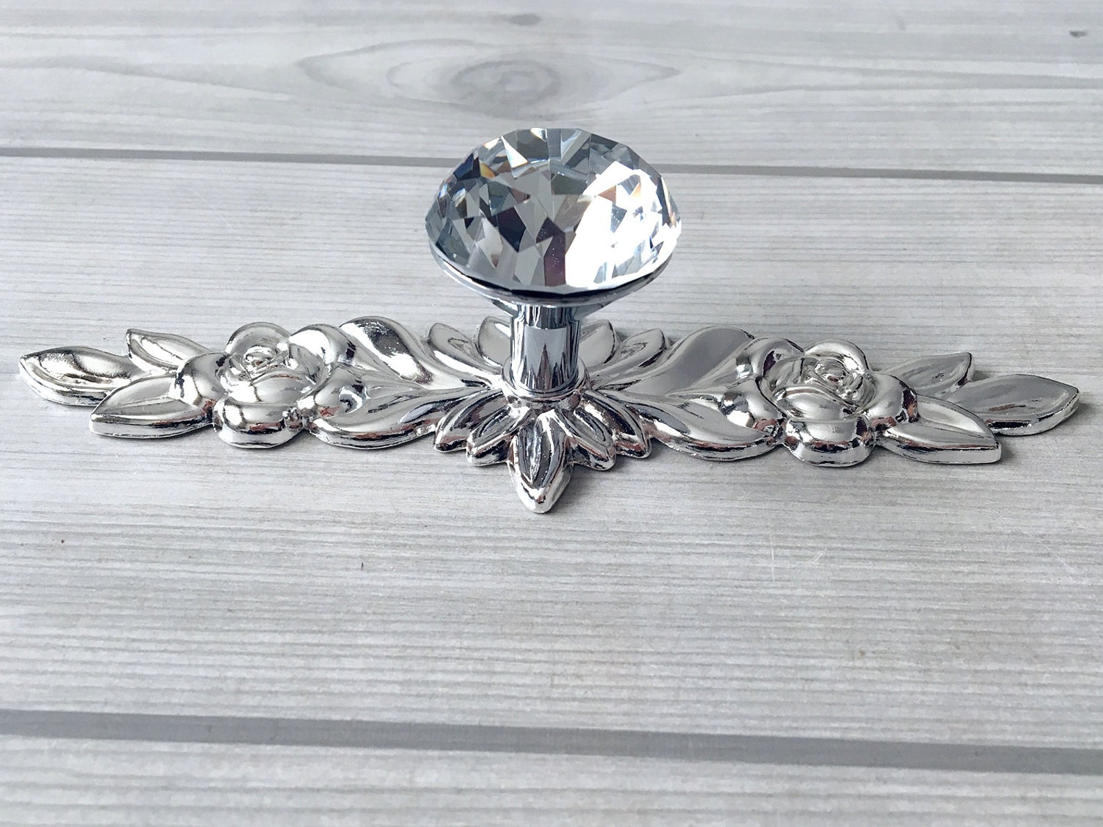 Crystal Knob Shabby Chic Drawer Knobs Glass Dresser Knob Pulls Etsy