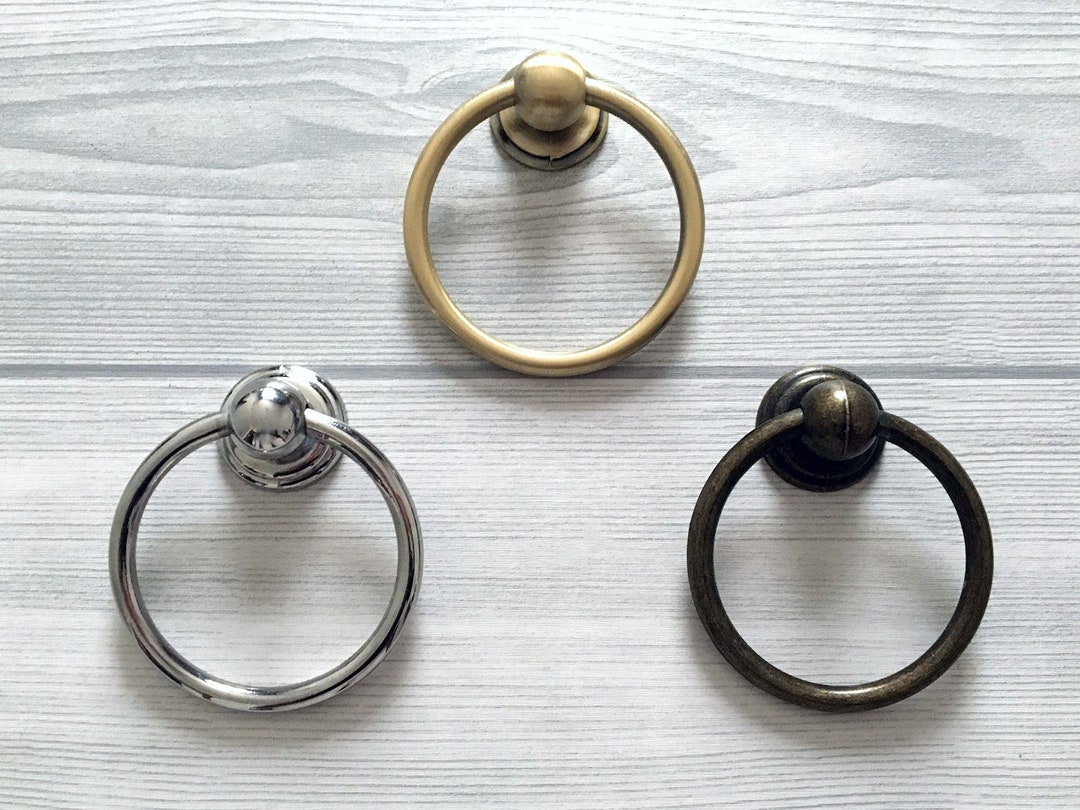 2.8 Dia Large Drawer Knob Brushed Gold Bronze Chrome Silver Dresser