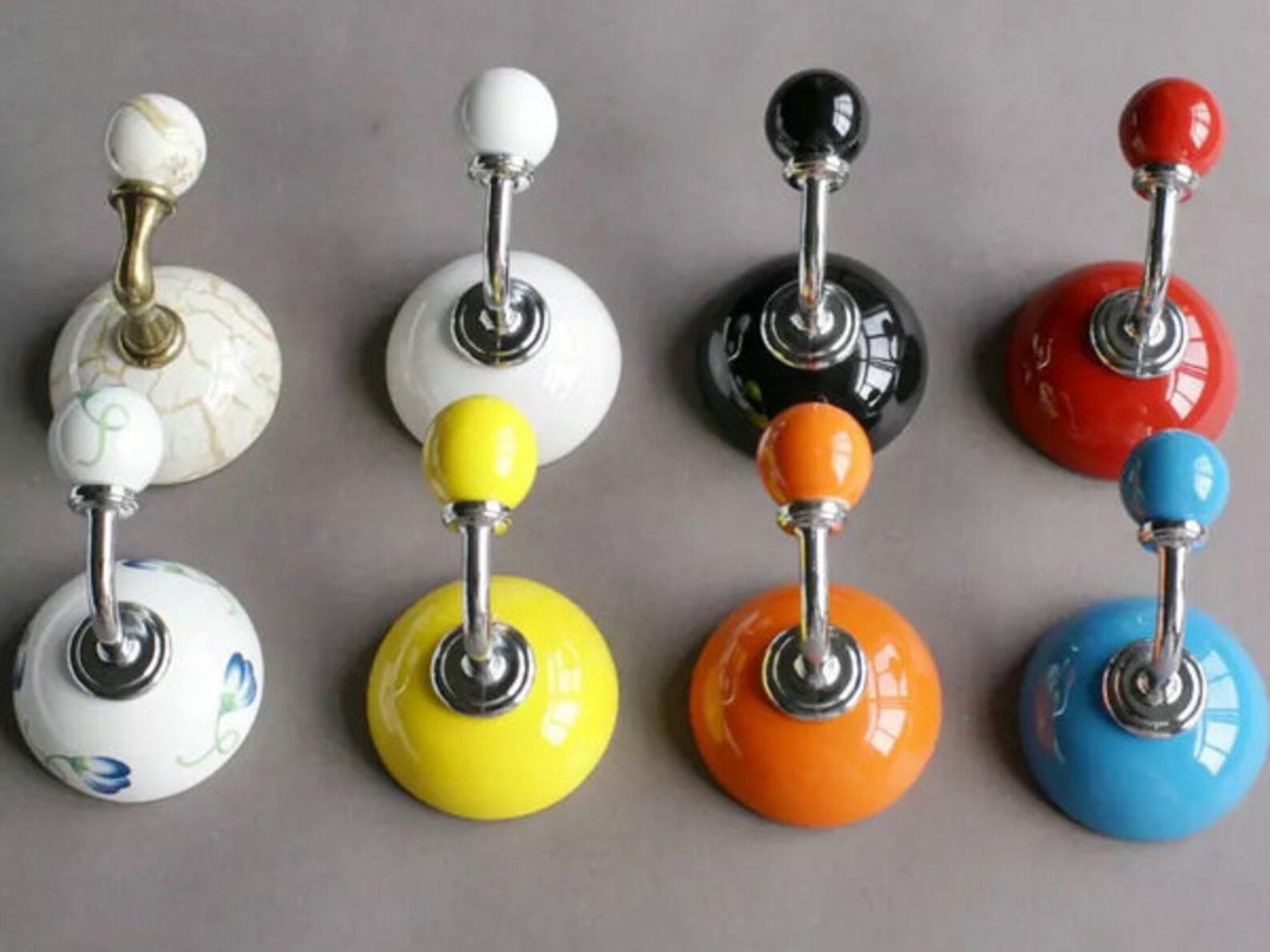 Blau Weiß Gelb Rot Orange Schwarz Wand Haken Wandhaken | Etsy