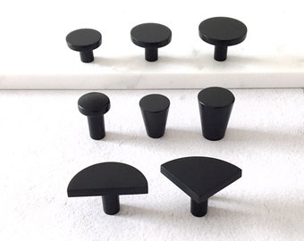 Black Knob Half Moon Knobs Sector Cabinet Pulls Handles Drawer Pull Cabinet Knobs Matte Black Half Circle Dresser Pulls Lynns Hardware