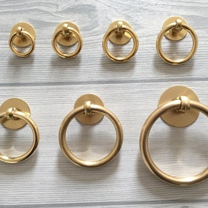 Brass Drop Ring Pull Cabinet Door Knob Dresser Pulls Brass Antique Bronze Rings Drawer Handles Kitchen Cupboard Door Pull Lynns Hardware