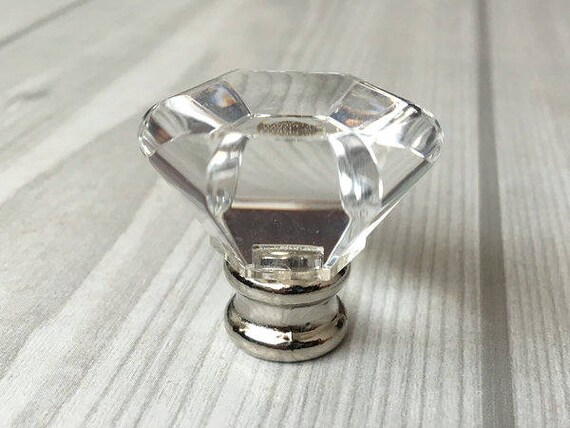Acrylic Knob Crystal Glass Look Knobs Clear Kids Dresser Knobs Etsy