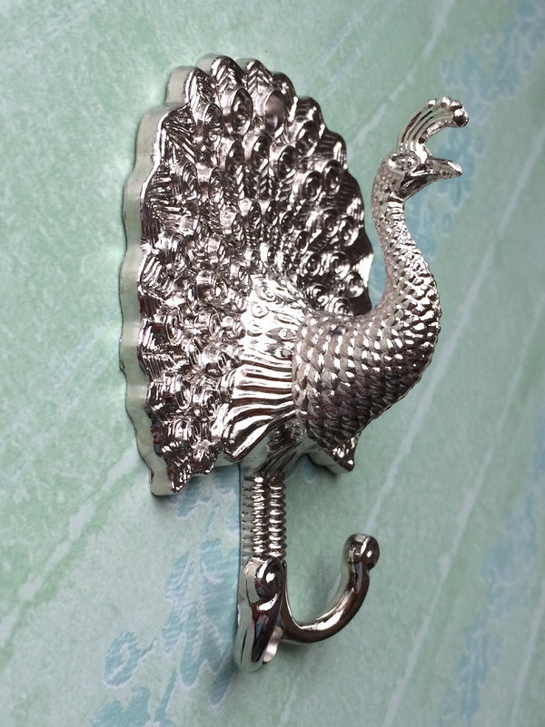 Peacock Decorative Wall Hook Wall Hooks Antique Brass Bronze Etsy