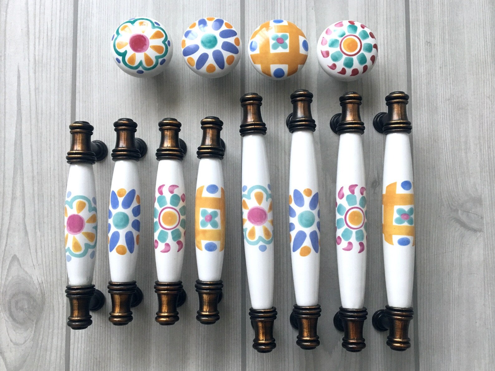 96 128 mm Blume Küchenschrank Griffe Möbelgriffe Bunte | Etsy