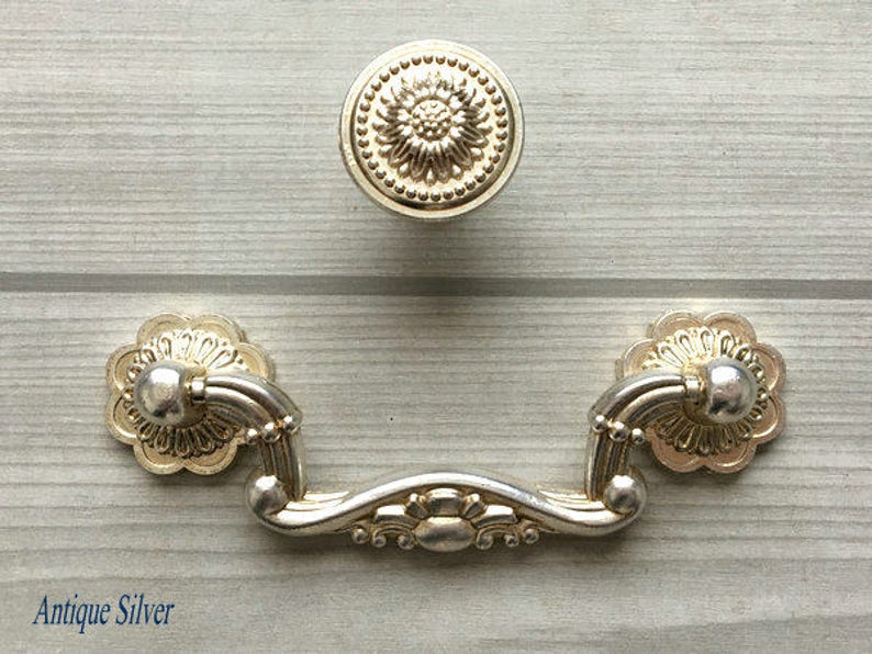 3 Drop Bail Drawer Pull Handles Dresser Pulls Knob White Etsy