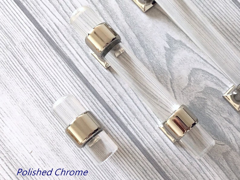 2.75 Acrylic Pulls Glass Look Lucite Drawer Pull Etsy