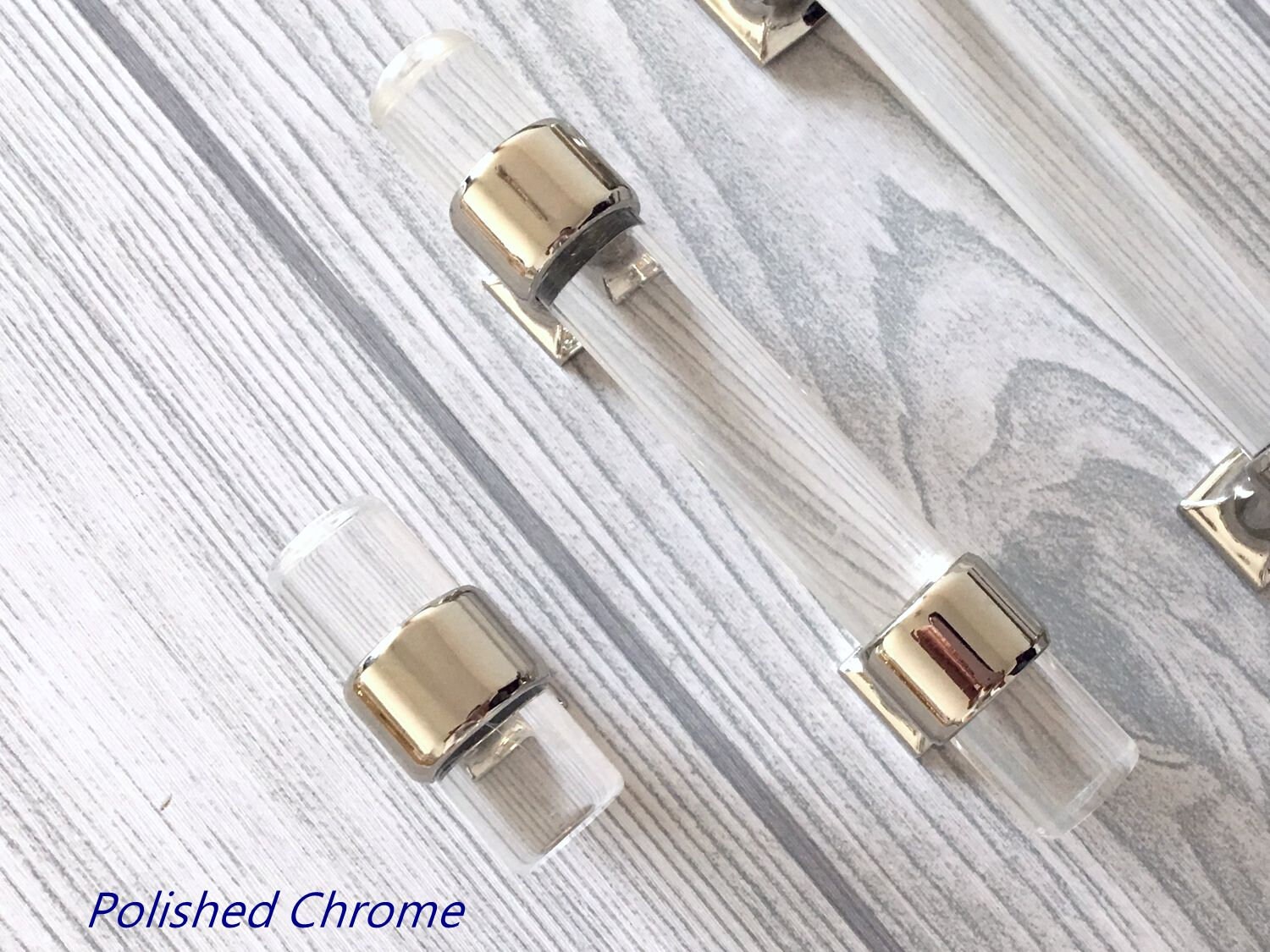 2.75 Acrylic Pulls Glass Look Lucite Drawer Pull Etsy