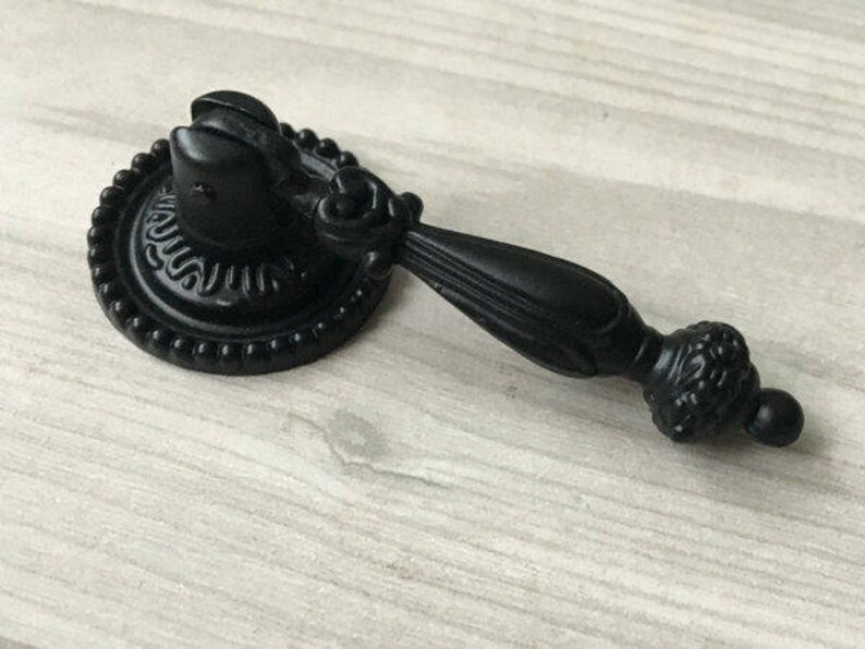Black Drop Pull Drawer Knob Pull Handles Dresser Pulls Handle Etsy