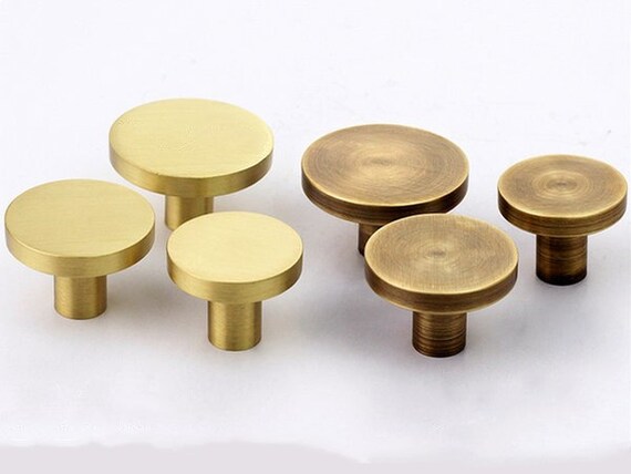 Brass Knob Cabinet Door Knob Handle Pull Drawer Knobs Pulls Etsy