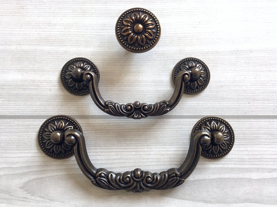 3.75 5 Vintage Style Dresser Pulls Drawer Pull Etsy
