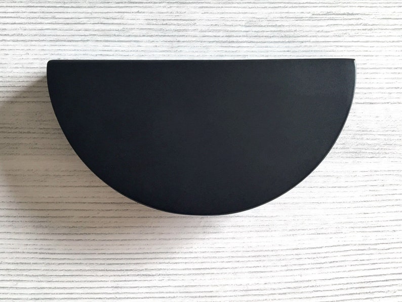 2 1/2 CC Matt Black Drawer Pulls Half Moon Semicircle Etsy UK