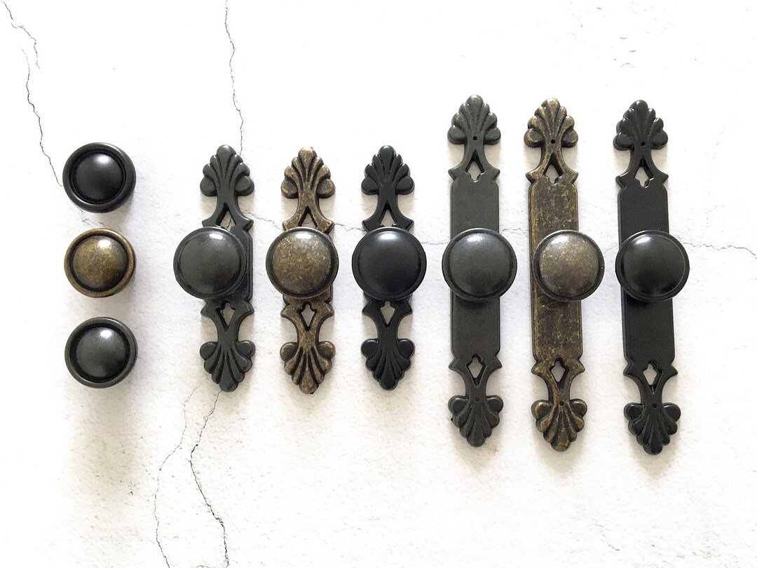 Curated visual reference: French Cabinet Hardware Refinishing Reference: Drawer Pulll Dresser Knobs Drawer Knob Pulls Antique Bronze Black