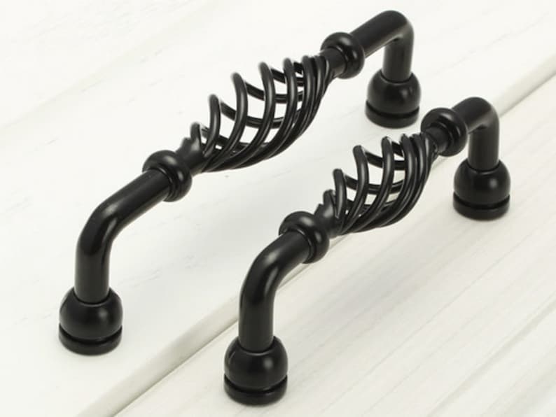 FEINZ Retro Türgriffe Schwarz - Möbelgriffe Im Vintage Design