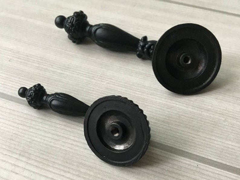 Black Drop Pull Drawer Knob Pull Handles Dresser Pulls Handle Etsy
