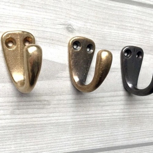 Small Wall Hooks Brass Hook Decorative Hooks Wall Hook Antique Etsy