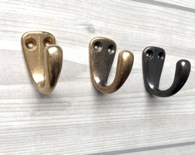 Small Wall Hooks Brass Tiny Hook Decorative Hooks Wall Hook Etsy Canada