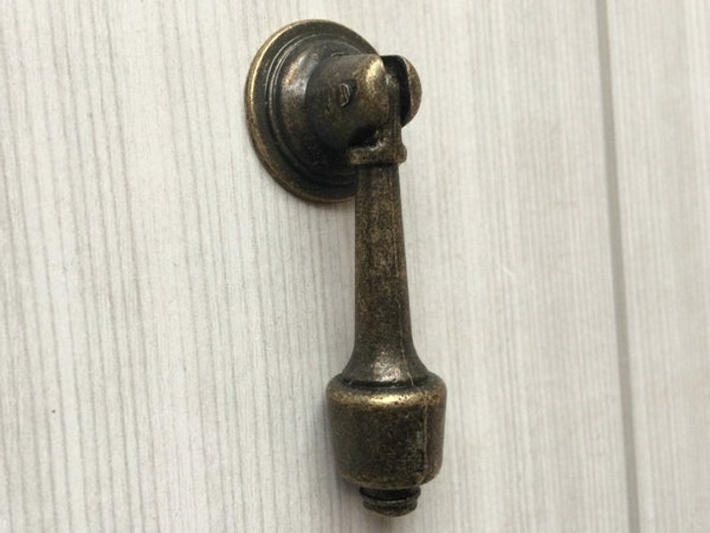 Antique Bronze Cabinet Knobs Drop Pulls Dresser Drawer Image 0