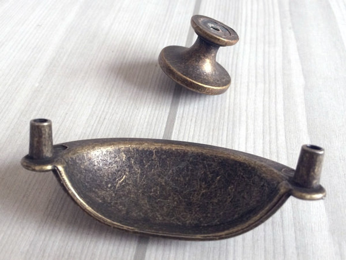 2 3/4 Bin Cup Drawer Pull Handles Dresser Knobs Pulls Etsy UK