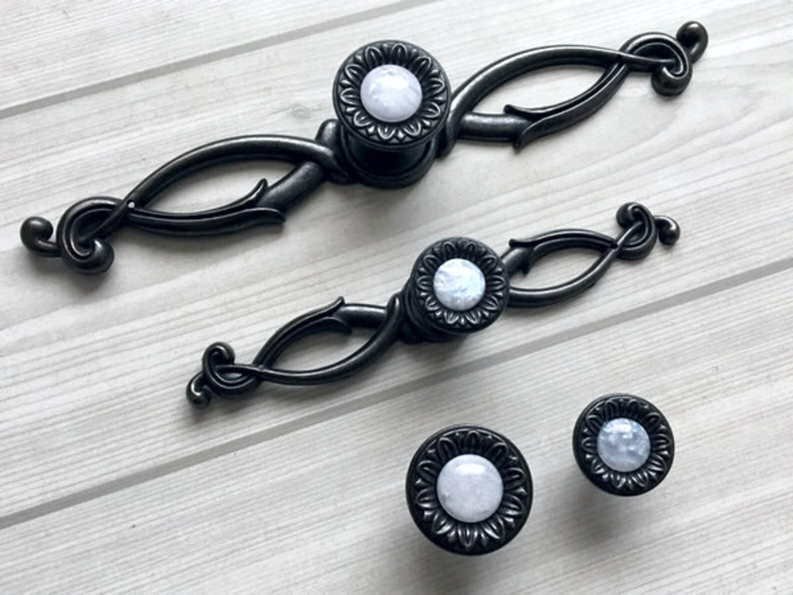 Gem Look Antique Black Knobs Dresser Knob Drawer Knobs Pulls Etsy