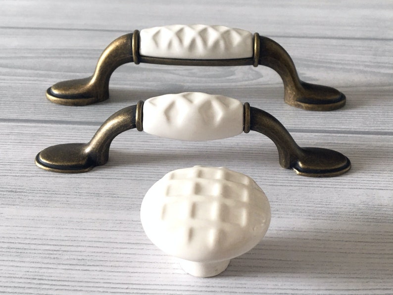 3 3.75 White Dresser Knobs Drawer Knob Pulls Etsy