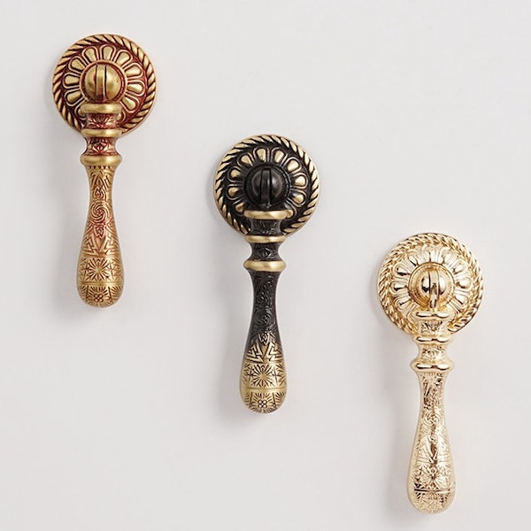 Brass Teardrop Drawer Pulls Etsy