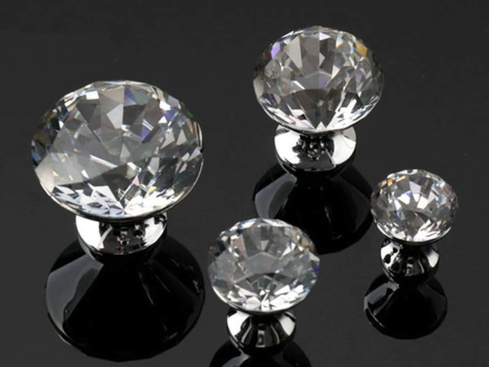 Glass Knobs Crystal Dresser Knob Drawer Knobs Pulls Handles Etsy